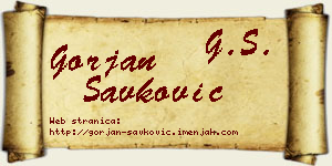 Gorjan Savković vizit kartica